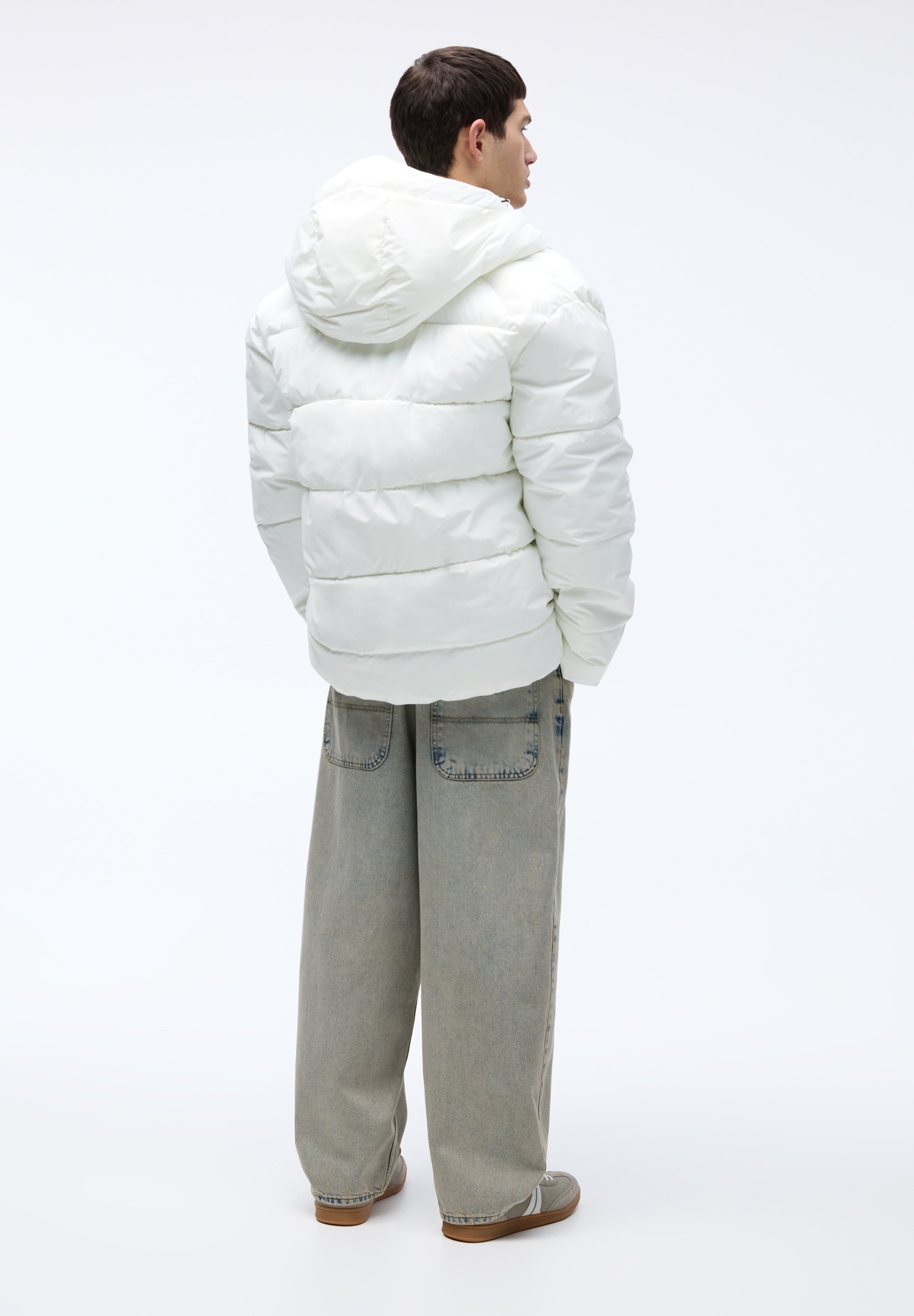 Pull and bear winterjacke off white Clearance